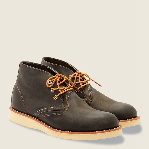 Red Wing Heritage Ayakkabı Erkek - Work - Chukka Rough & Tough Deri - Koyu Gri - 39SPOJHZY